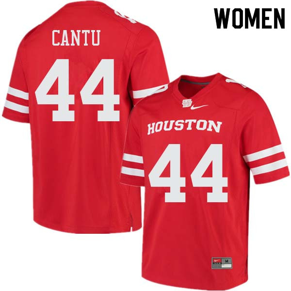 Women #44 Anthony Cantu Houston Cougars College Football Jerseys Sale-Red - Click Image to Close